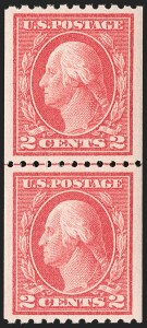 Sale 1202, Lot 2475, 1914 Perf 10 Vertical Coils, Single-Line Watermark (Scott 441-442)