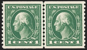 Sale 1202, Lot 2479, 1914 Perf 10 Horizontal Coils, Single-Line Watermark (Scott 443-447)