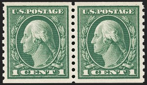 Sale 1202, Lot 2480, 1914 Perf 10 Horizontal Coils, Single-Line Watermark (Scott 443-447)