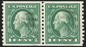 Sale 1202, Lot 2483, 1914 Perf 10 Horizontal Coils, Single-Line Watermark (Scott 443-447)