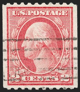 Sale Number 1202, Lot Number 2524, 1915 Perf 10 Vertical Rotary Press Coils, Single-Line Watermark (Scott 448-449) Sale Number 1202, Lot Number 2524, 1915 Perf 10 Vertical Rotary Press Coils, Single-Line Watermark (Scott 448-449)