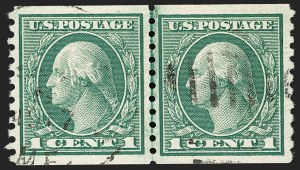 Sale 1202, Lot 2533, 1915 Perf 10 Horizontal Rotary Press Coils, Single-Line Watermark (Scott 450-459)