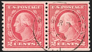 Sale 1202, Lot 2552, 1915 Perf 10 Horizontal Rotary Press Coils, Single-Line Watermark (Scott 450-459)