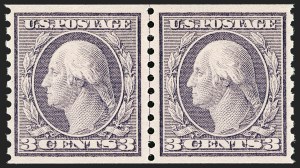 Sale 1202, Lot 2553, 1915 Perf 10 Horizontal Rotary Press Coils, Single-Line Watermark (Scott 450-459)