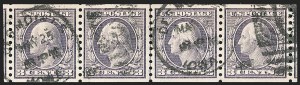 Sale 1202, Lot 2556, 1915 Perf 10 Horizontal Rotary Press Coils, Single-Line Watermark (Scott 450-459)