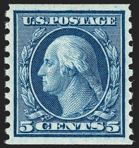 Sale Number 1202, Lot Number 2567, 1915 Perf 10 Horizontal Rotary Press Coils, Single-Line Watermark (Scott 450-459) Sale Number 1202, Lot Number 2567, 1915 Perf 10 Horizontal Rotary Press Coils, Single-Line Watermark (Scott 450-459)