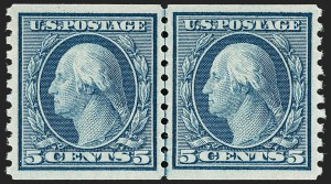Sale 1202, Lot 2631, 1916-18 Perf 10 Horizontal Rotary Press Coils, Unwatermarked (Scott 490-497)