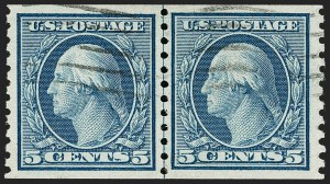Sale 1202, Lot 2634, 1916-18 Perf 10 Horizontal Rotary Press Coils, Unwatermarked (Scott 490-497)