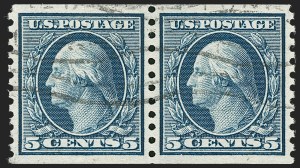 Sale 1202, Lot 2635, 1916-18 Perf 10 Horizontal Rotary Press Coils, Unwatermarked (Scott 490-497)