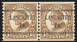 Sale 1202, Lot 2661, 1923-29 Rotary Press Coils (Scott 597-599A)