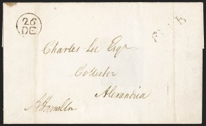 Sale 1205, Lot 2003, Stampless Covers, Colonial thru Free Franks