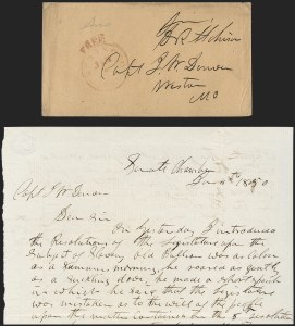 Sale 1205, Lot 2004, Stampless Covers, Colonial thru Free Franks