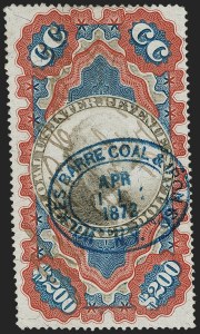 Sale 1205, Lot 2154, Revenues, First thru Third Issue, Proprietary