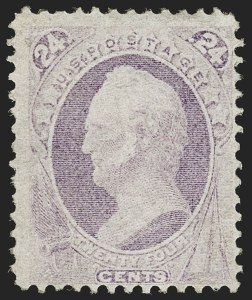 Sale 1206, Lot 209, 1870-73 Bank Note Issues (Scott 134-166), 24c Purple (153) Sale 1206, Lot 209, 1870-73 Bank Note Issues (Scott 134-166)