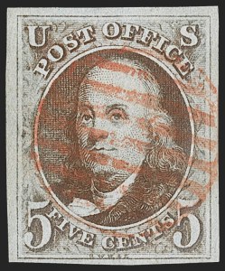 Sale 1209, Lot 1087, 1847 Issue and 1875 Reproduction (Scott 1-4)