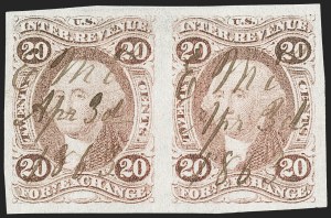 Sale 1209, Lot 1472, Revenues: First Issue Imperforate (R1a-R76a)