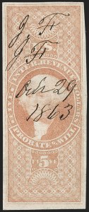 Sale 1209, Lot 1501, Revenues: First Issue Imperforate, cont. (R77a-R102a)
