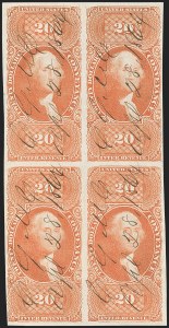 Sale 1209, Lot 1536, Revenues: First Issue Imperforate Multiples