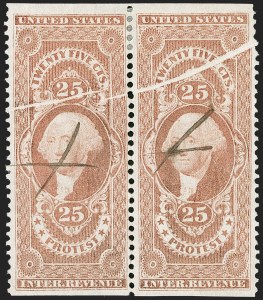 Sale 1209, Lot 1556, Revenues: First Issue Part Perforated