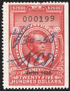 Sale 1209, Lot 1619, Revenues: Third Issue thru Documentary