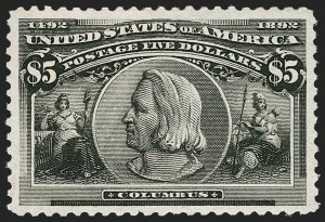 Sale 1212, Lot 44, 1893 Columbian Issue, $5.00 Columbian (245) Sale 1212, Lot 44, 1893 Columbian Issue