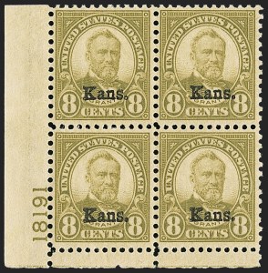 Sale 1217, Lot 1205, 1923-29 Issues (Scott 578-679), 5c, 8c, 9c Kans. Ovpt. (663, 666, 667) Sale 1217, Lot 1205, 1923-29 Issues (Scott 578-679)