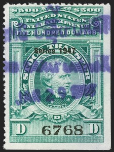 Sale 1217, Lot 1468, Revenues - Proprietary, Stock Transfer