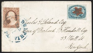 Sale 1217, Lot 619, 3c 1851-57 Issues - Carriers, Locals and Western Mails