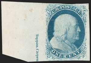 Sale 1217, Lot 704, 1c 1851-56 Issue (Scott 6-9)