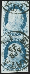 Sale 1217, Lot 707, 1c 1851-56 Issue (Scott 6-9)