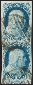 Sale 1217, Lot 714, 1c 1851-56 Issue (Scott 6-9)