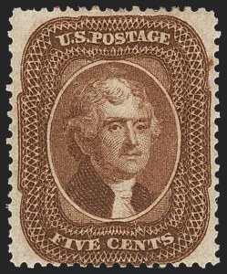 Sale 1217, Lot 773, 5c 1857-60 Issue (Scott 27-30A)
