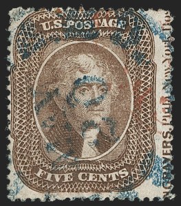 Sale 1217, Lot 785, 5c 1857-60 Issue (Scott 27-30A)