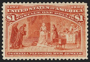 Sale 1217, Lot 992A, 1893 Columbian Issue (Scott 230-245), $1.00 Columbian (241) Sale 1217, Lot 992A, 1893 Columbian Issue (Scott 230-245)
