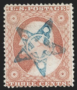 Sale 1219, Lot 105, 3c 1857-60 Issue (Scott 25-26A)