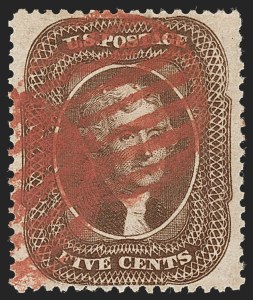 Sale 1219, Lot 120, 5c 1857-60 Issue (Scott 27-30A)