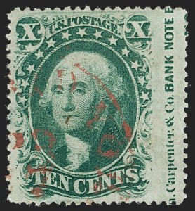 Sale 1219, Lot 129, 10c-12c 1857-60 Issue (Scott 31-36B)
