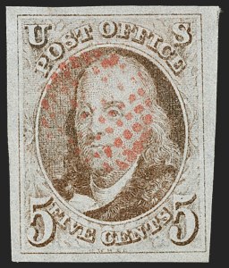 Sale 1219, Lot 22, 5c 1847 Issue (Scott 1)
