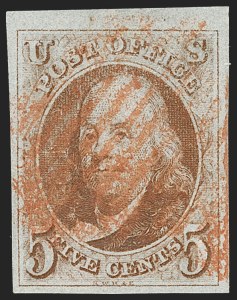 Sale Number 1219, Lot Number 28, 5c 1847 Issue (Scott 1) Sale Number 1219, Lot Number 28, 5c 1847 Issue (Scott 1)