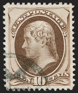 Sale 1219, Lot 338, 1870-71 National Bank Note Co. Grilled Issue (Scott 134-144)