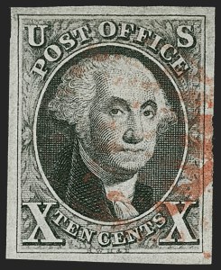 Sale 1219, Lot 40, 10c 1847 Issue and 5c-10c 1847 Covers (Scott 1-2)