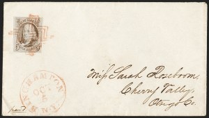 Sale 1219, Lot 42, 10c 1847 Issue and 5c-10c 1847 Covers (Scott 1-2)