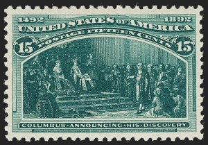 Sale Number 1219, Lot Number 431, 1893 Columbian Issue (Scott 230-245) Sale Number 1219, Lot Number 431, 1893 Columbian Issue (Scott 230-245)