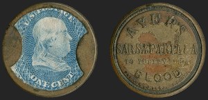 Sale 1221, Lot 1172, Civil War Encased Postage