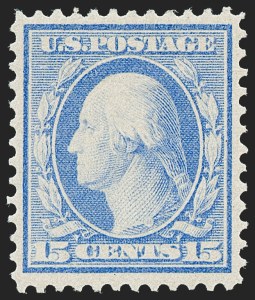Sale 1221, Lot 1477, 1908-12 Washington-Franklin and Commemorative Issues (Scott 331-396), 15c Pale Ultramarine, Bluish (366) Sale 1221, Lot 1477, 1908-12 Washington-Franklin and Commemorative Issues (Scott 331-396)