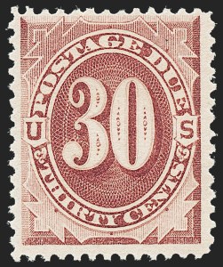 Sale 1221, Lot 1627, Postage Due, 30c Red Brown (J20) Sale 1221, Lot 1627, Postage Due