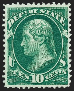 Sale 1221, Lot 1662, Officials, 10c State (O62) Sale 1221, Lot 1662, Officials