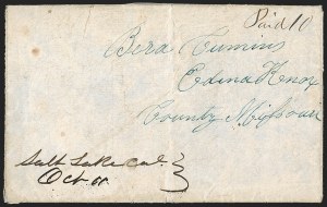 Sale 1224, Lot 263, California and Western Postal History including Pony Express