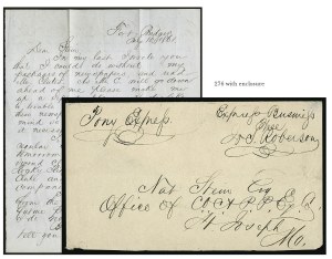 Sale 1224, Lot 276, California and Western Postal History including Pony Express