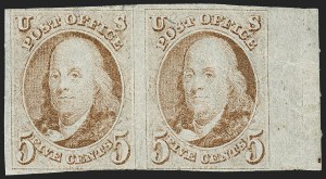 Sale 1227, Lot 2074, 5c 1847 Issue (Scott 1)